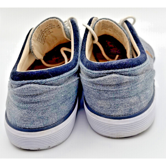 Polo Ralph Lauren Faxon Low Sneaker Men Denim Blue Size 11.5D EU 45 - Picture 4 of 12